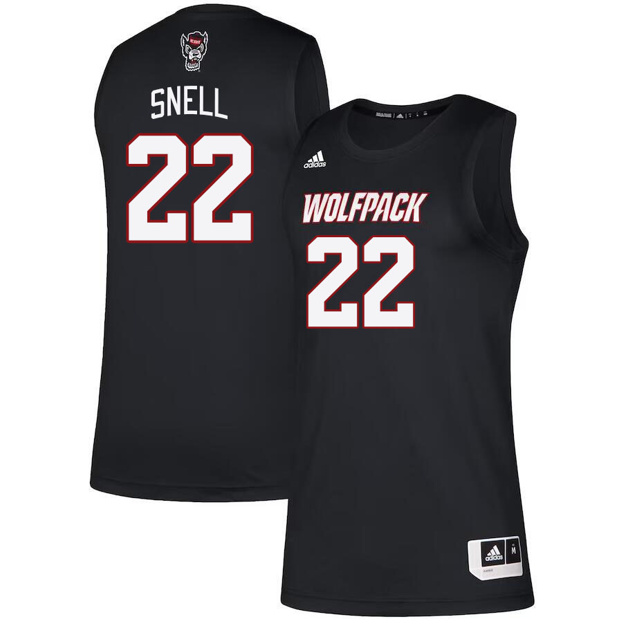 Men #22 Jordan Snell NC State Wolfpack College Basketball Jerseys Stitched Sale-Black